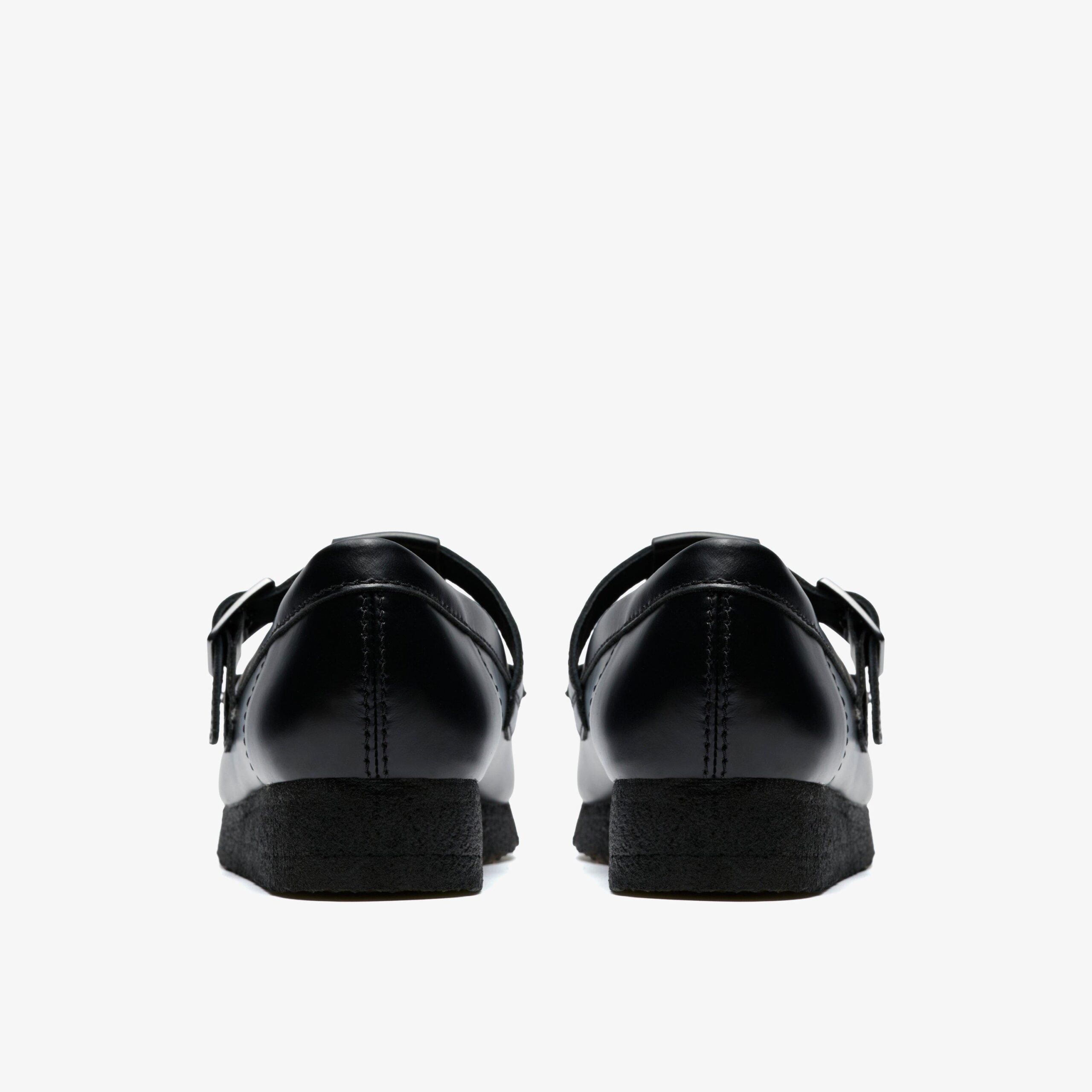 Wallabee T Bar Black Hi Shine Leather - Image 6