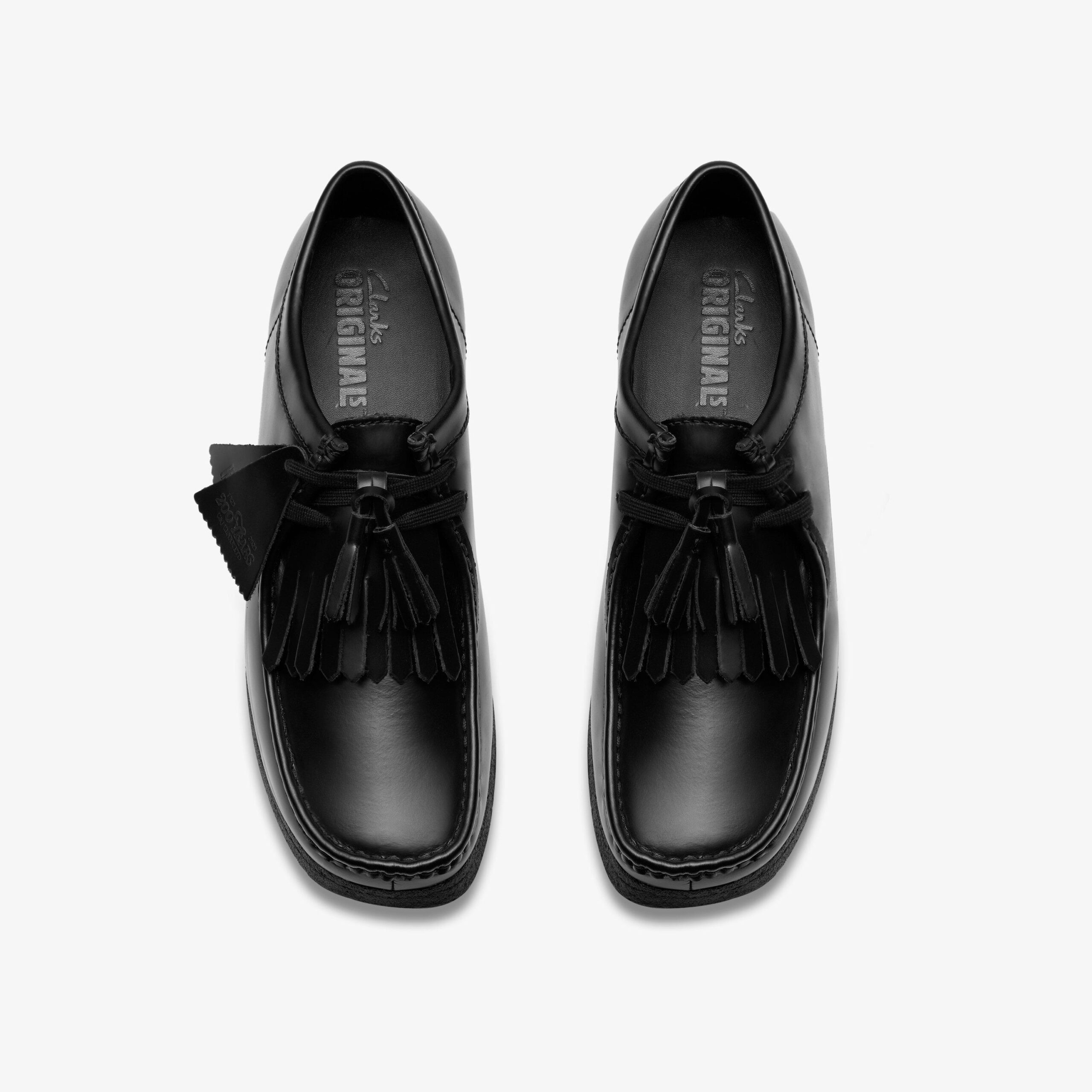Wallabee Black Hi Shine Leather - Image 5