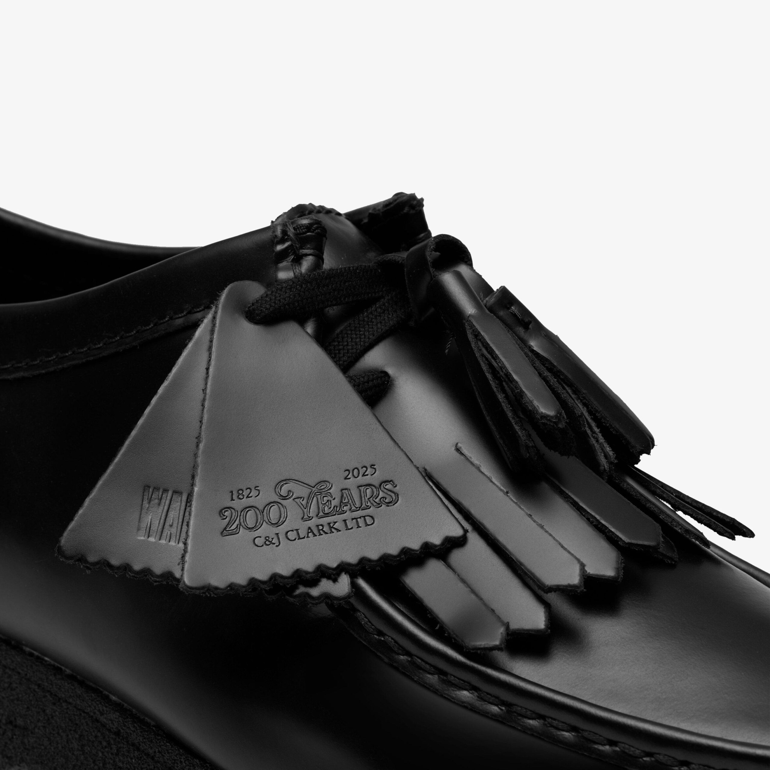 Wallabee Black Hi Shine Leather - Image 6