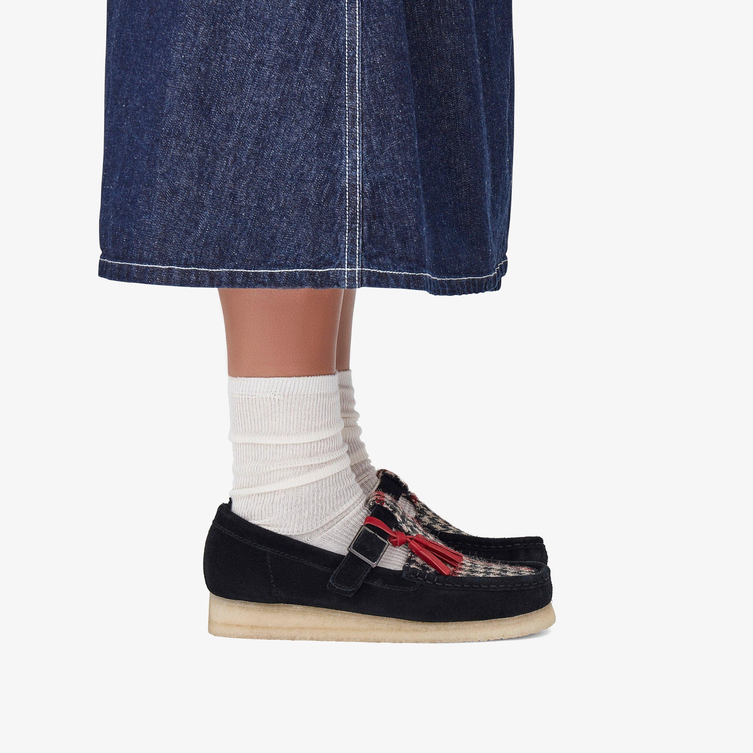 Wallabee T Bar Black Tweed Combination - Image 8