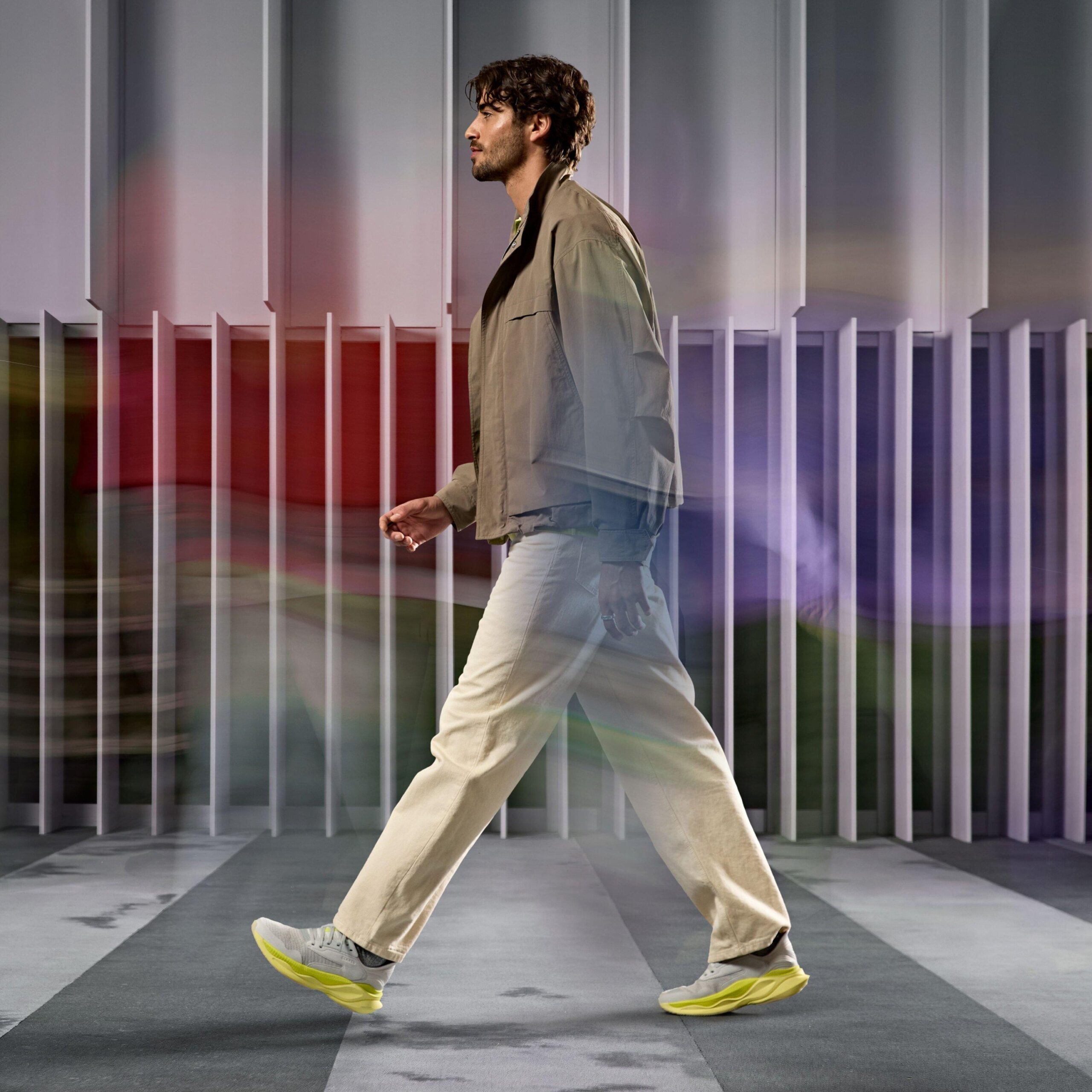 Clarks Pace Lime Combination - Image 6