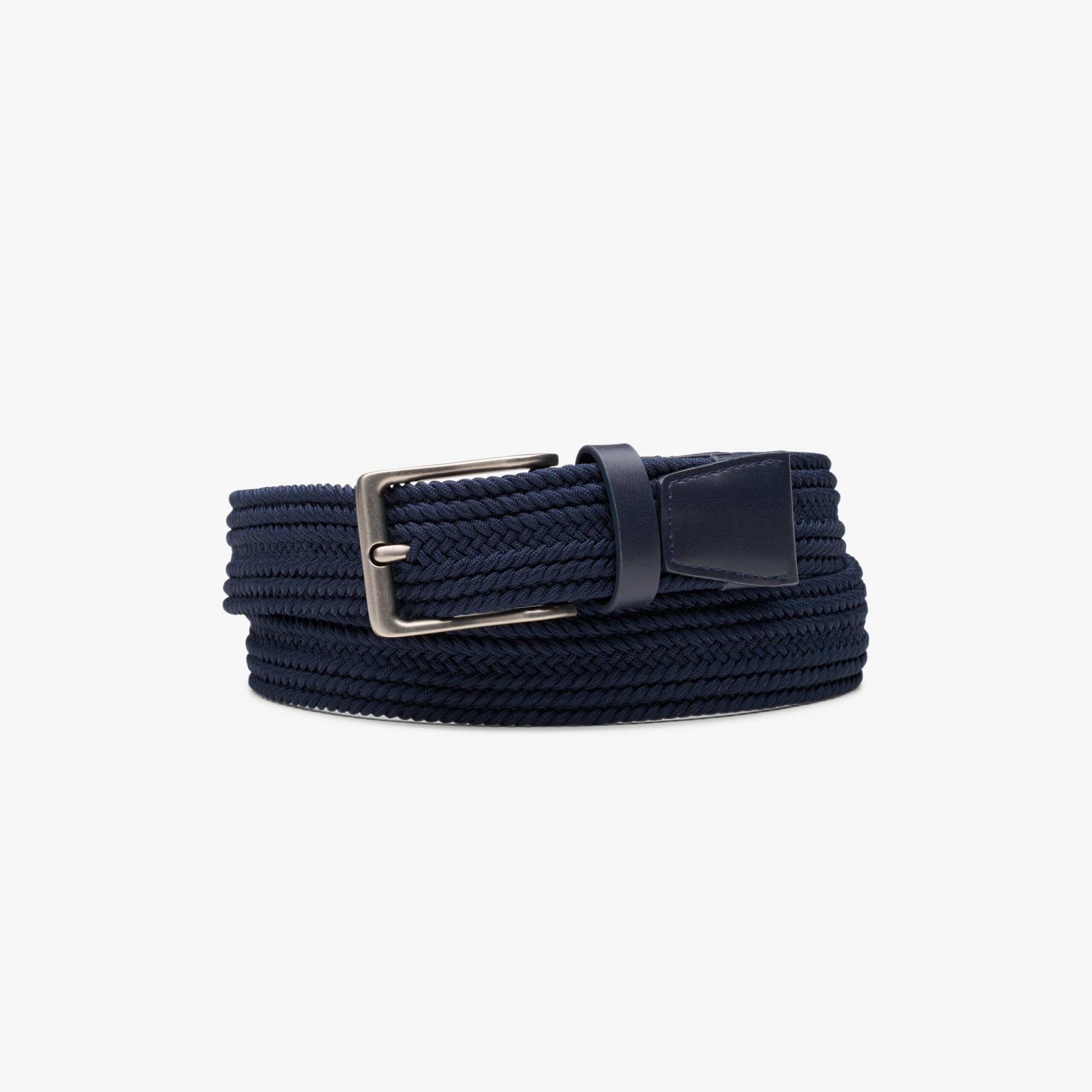 Braided Fabric Web Belt Navy