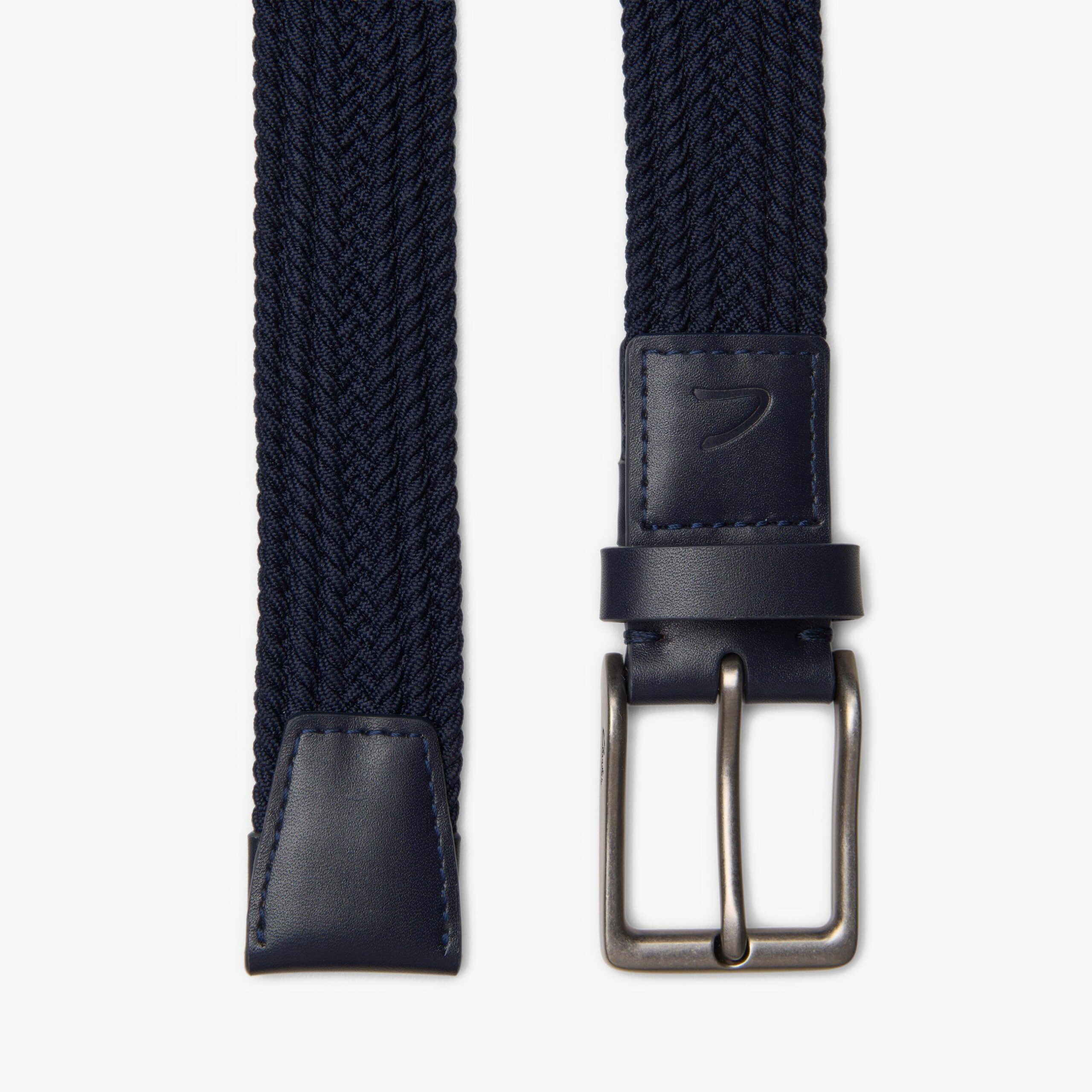 Braided Fabric Web Belt Navy - Image 2