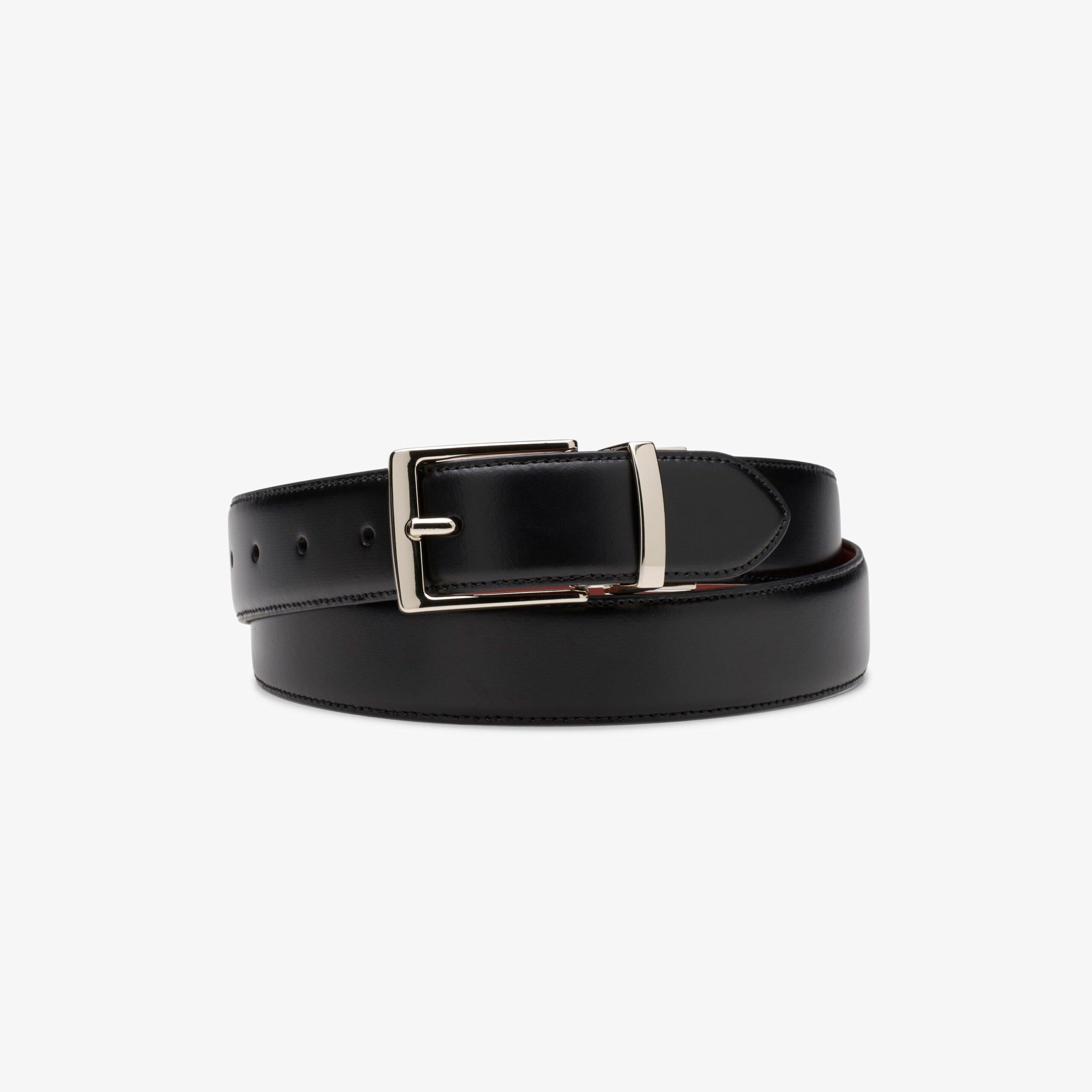 Reversible Leather Dress Belt Black/Tan