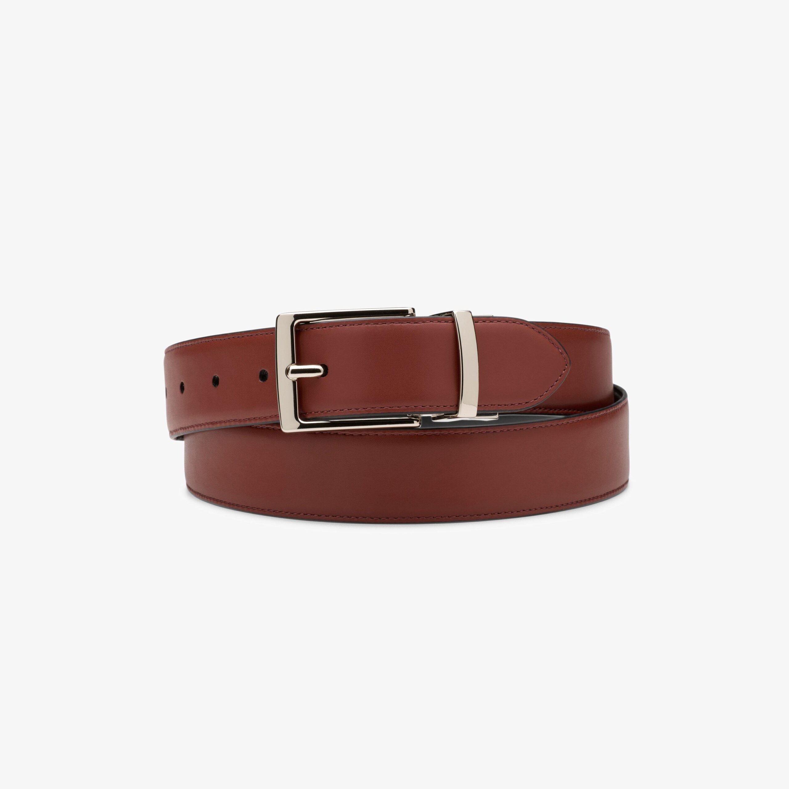 Reversible Leather Dress Belt Black/Tan - Image 2