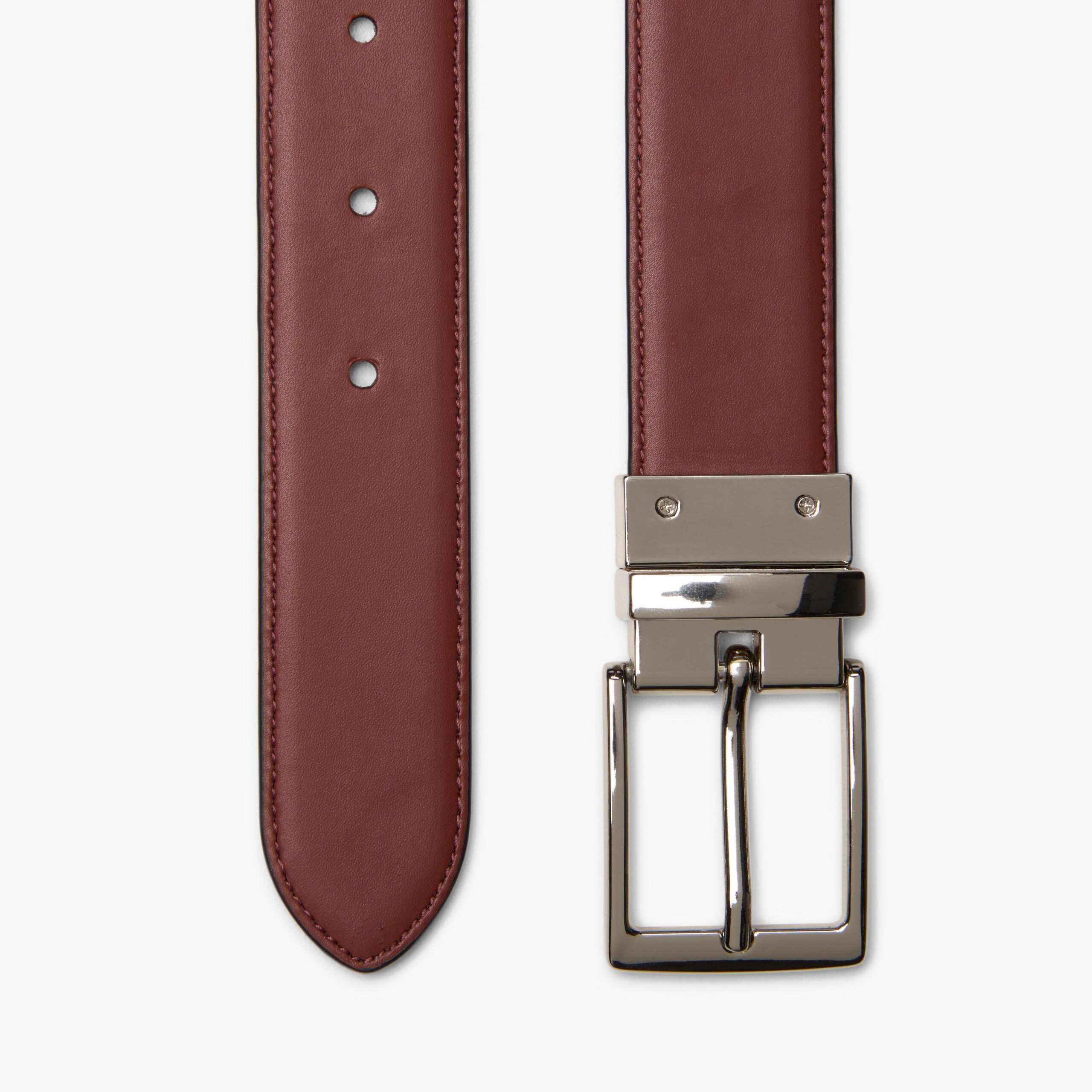 Reversible Leather Dress Belt Black/Tan - Image 4