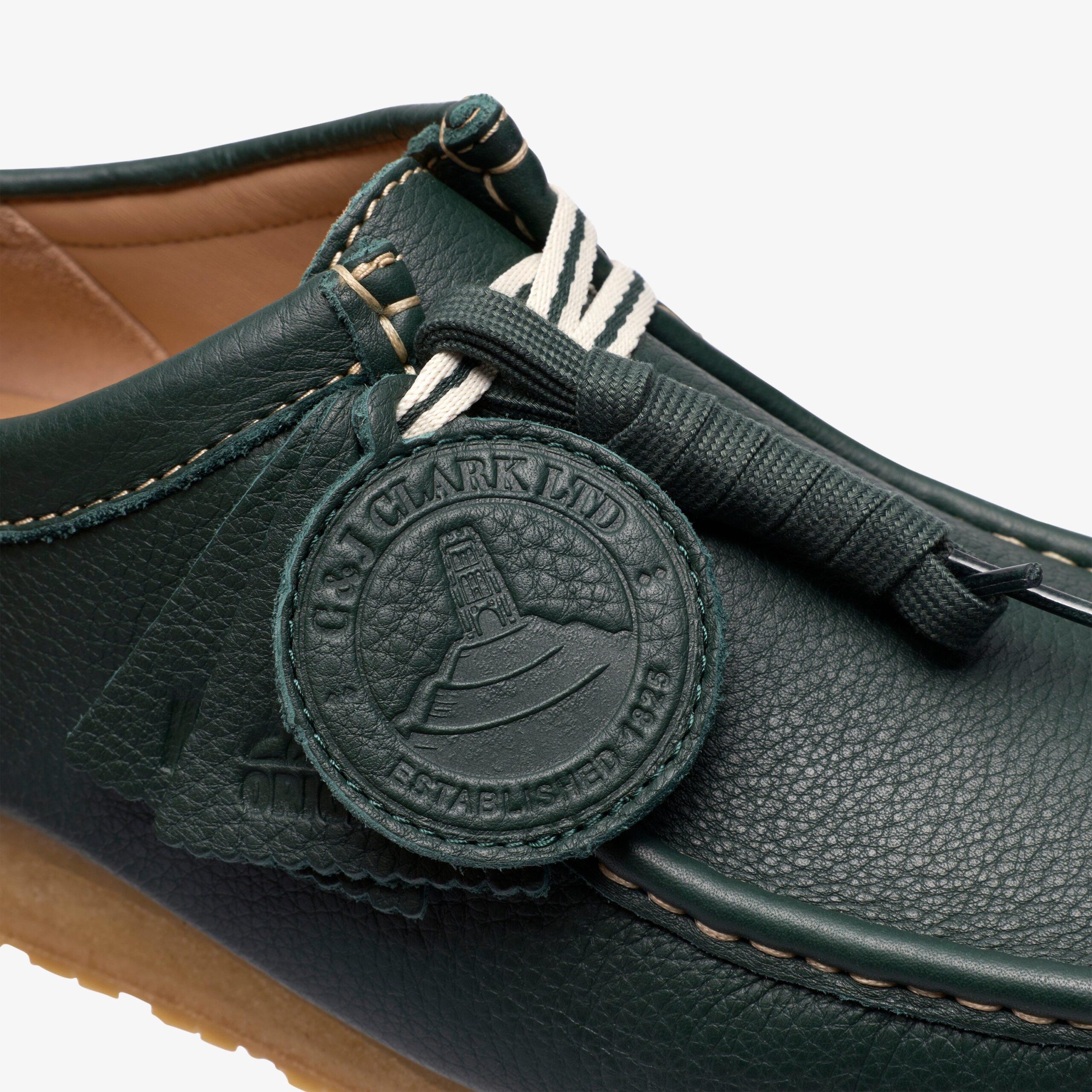 Wallabee RB Dark Green Leather - Image 6
