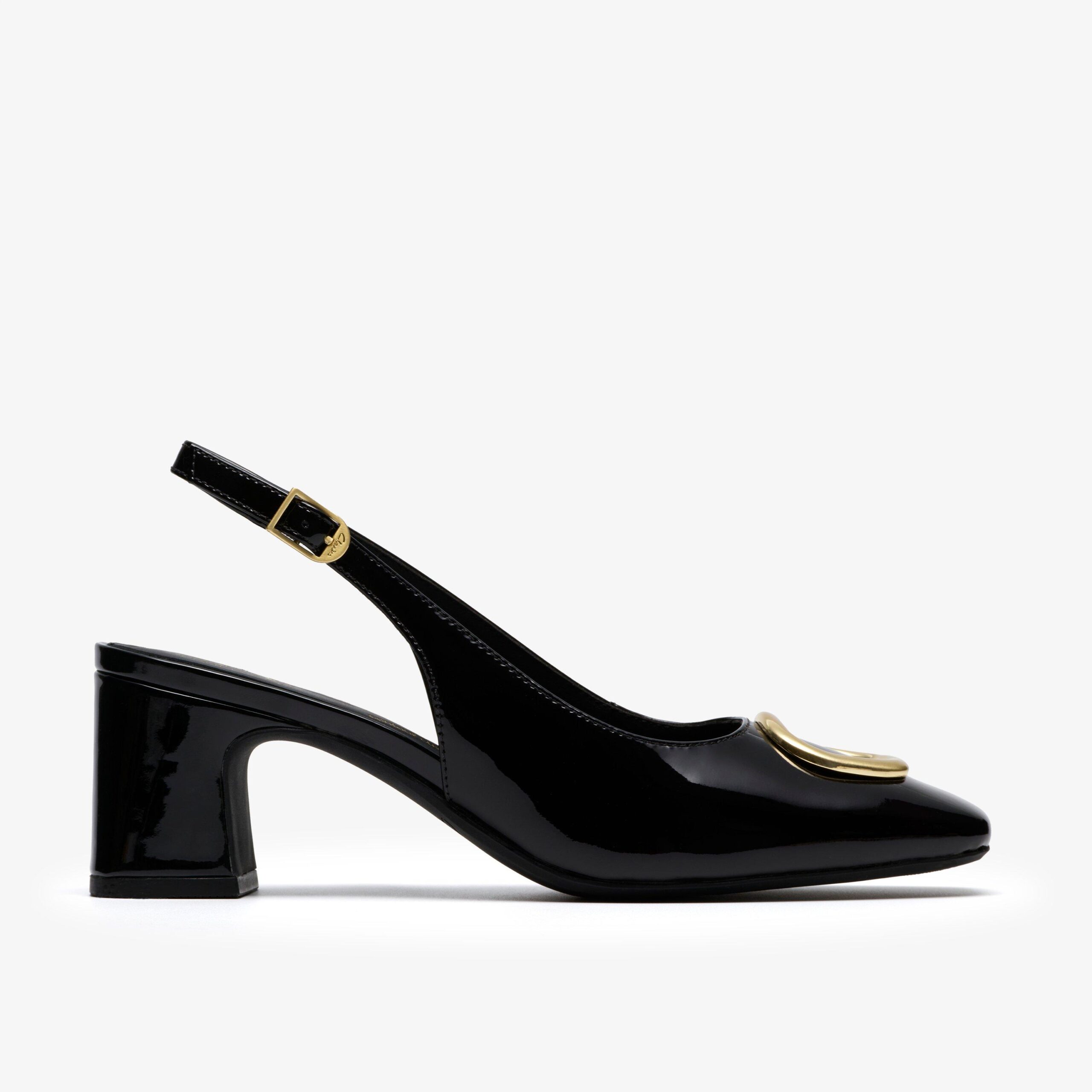 Fernie Sling Black Patent Leather