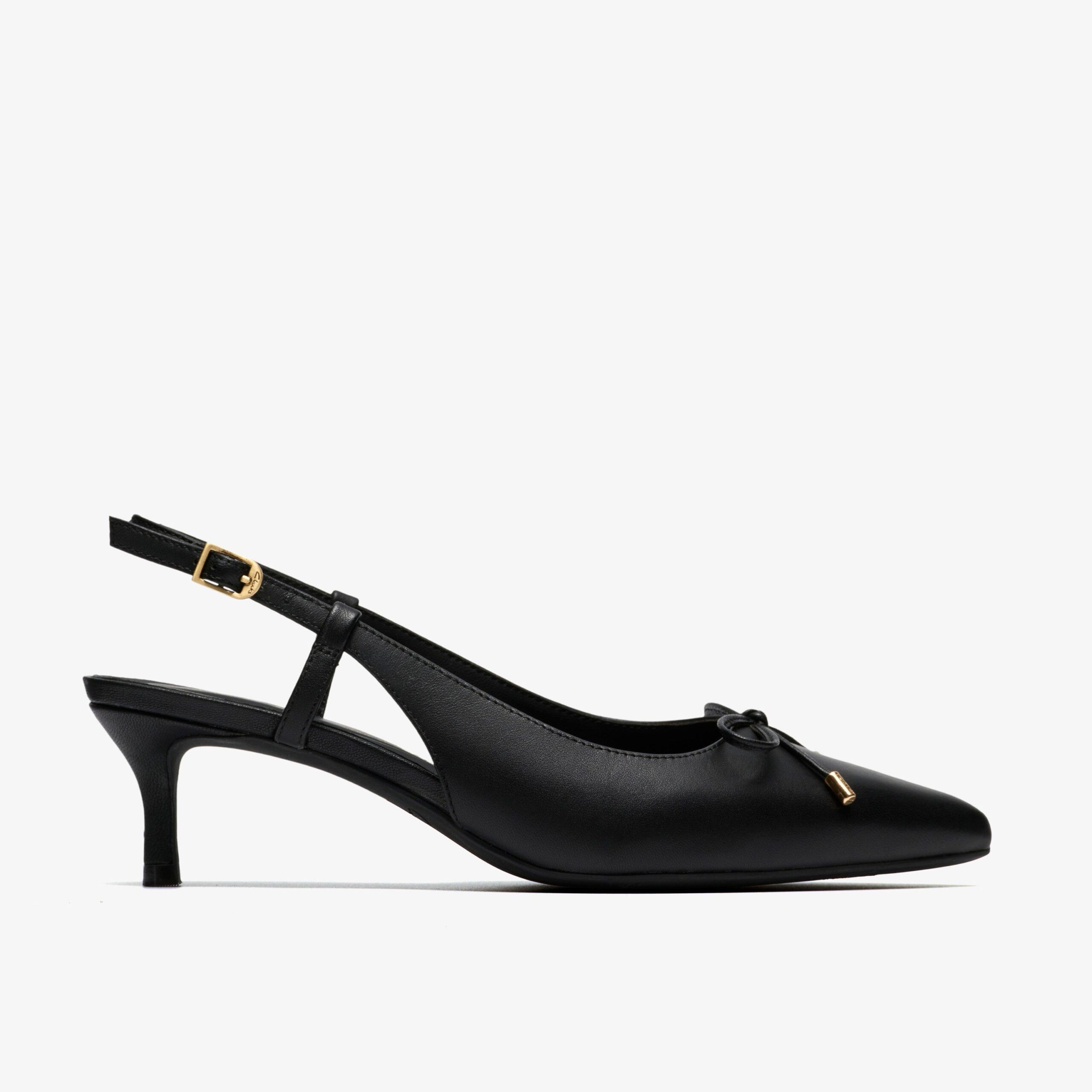 Zarey Bow Black Leather