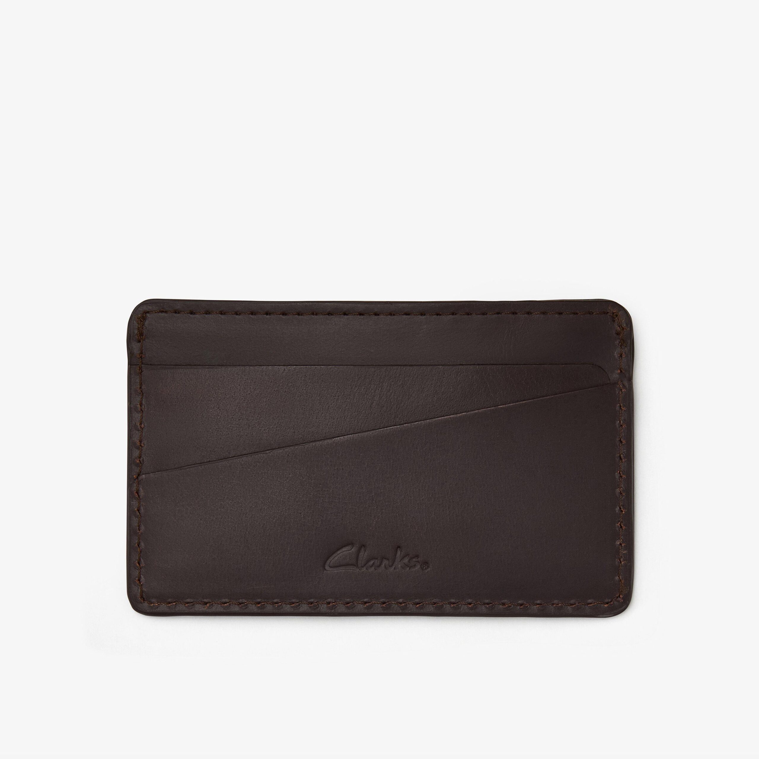 Buff Waxy Card Holder Brown