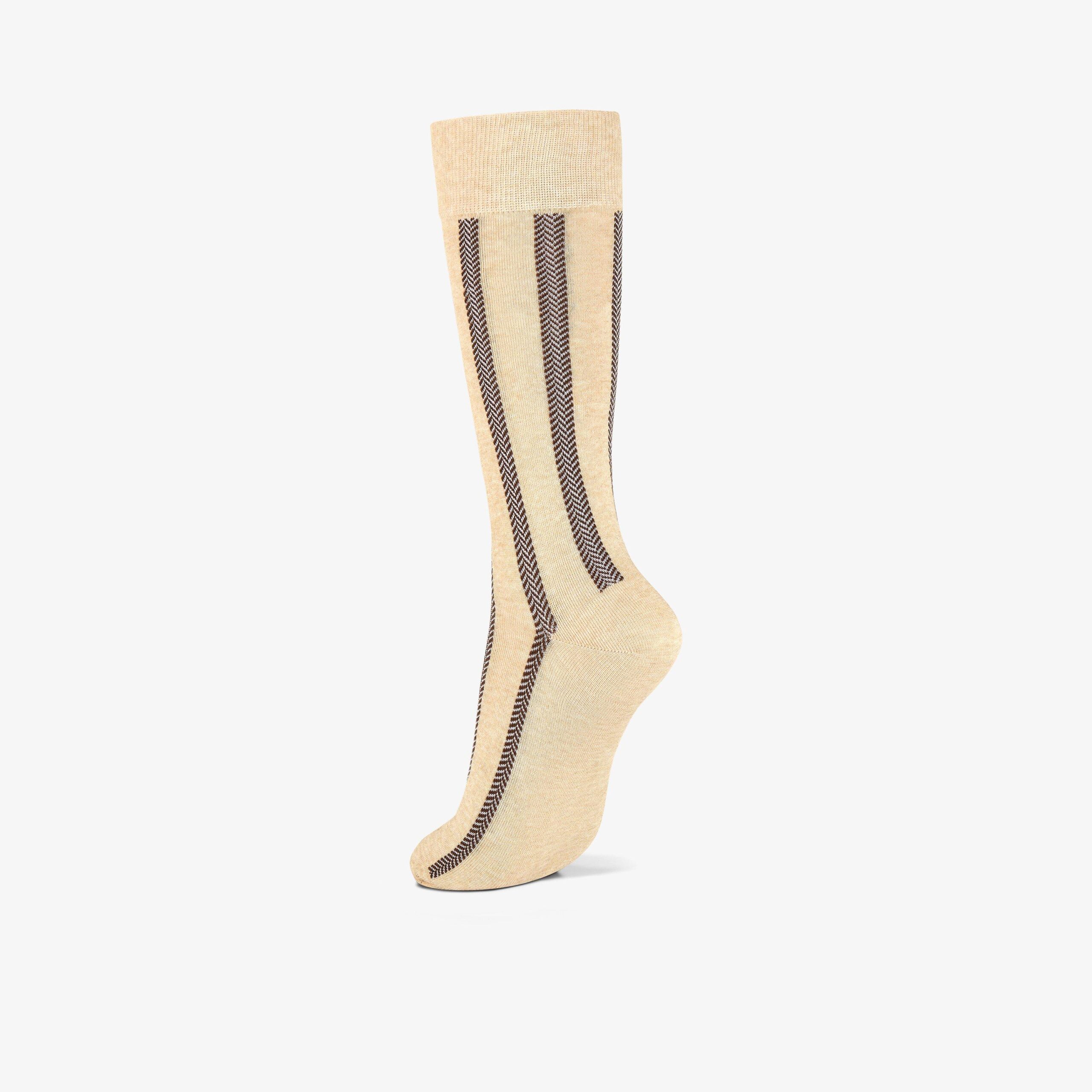 Vertical Zigzag Crew Khaki - Image 2
